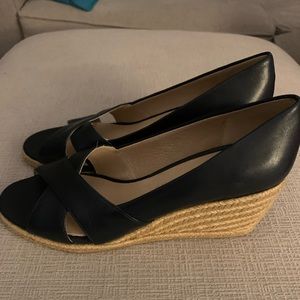 NWOB Jack Rogers Criss-Cross Wedge Espadrilles -Palmer